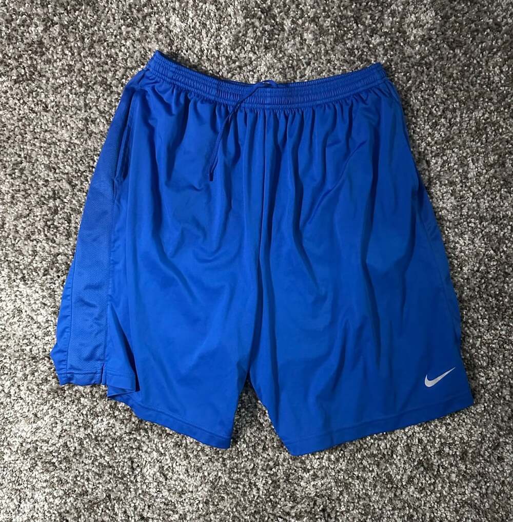 Nike Dri-Fit Training Shorts Size XL Blue Athletic Gym Swoosh